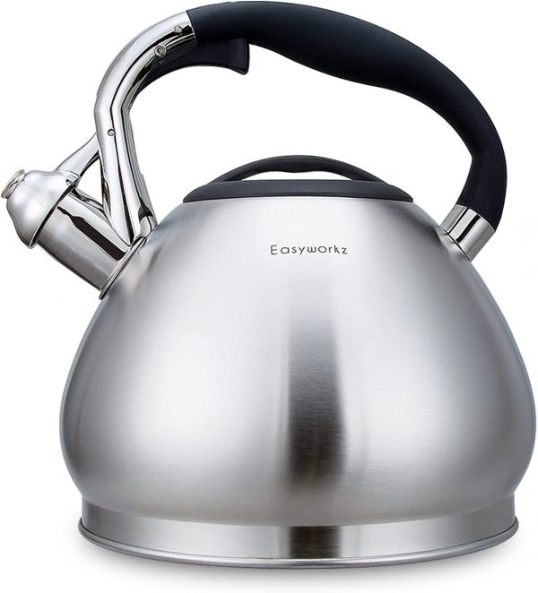 Easyworkz Whistling Stovetop 3.0l Tea Kettle Food Grade Stainless Steel Hot Water Tea Pot with Loud Whistle