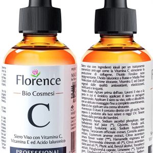Big 2.11oz. ORGANIC Advanced Vitamin C Serum and Hyaluronic Acid for Face, Eye Contour. Serum Vitamin C with Anti-Aging and Wrinkle Ingredients, suitable...