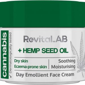 RevitaLAB Cannabis Extract Day Emollient Face Cream with Organic Hemp Seed Oil for Deep Nourishment – Dermatologically-Tested Moisturiser for Sensitive Skin...