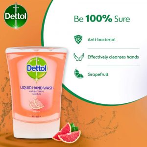 Dettol No-Touch Refill AntiBacterial Hand Wash, Grapefruit, Multipack of 10 x 250 ml