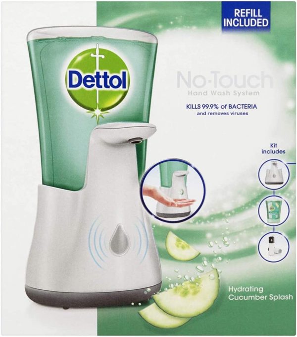 Dettol - No Touch System with Cucumber Refill Kit + 5 Cucumber No Touch Refill Soaps 250ml