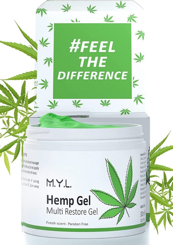 M.Y.L. Natural Hemp Active Gel-Hemp Soothing Gel with Hemp Seed Oil & Rosemary Oil Extract.Suitable for Massages,Sore Muscle,Joint.High Strength Hemp...