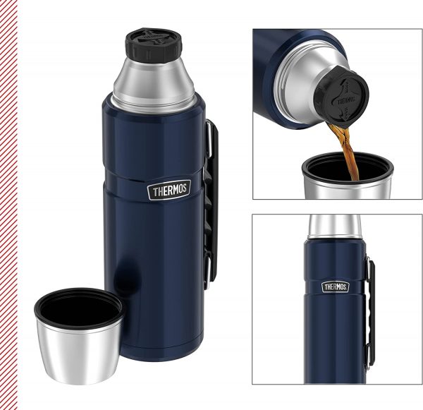 Thermos Stainless King Flask, Midnight Blue, 1.2 L, 183267