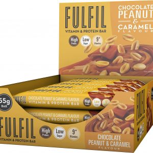 FULFIL Vitamin and Protein Bar Chocolate Peanut & Caramel Flavour, 15 x 55g