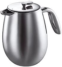 Bodum Columbia Double Wall Coffee Maker, Stainless Steel - 12-Cup (1.5 L), Shiny