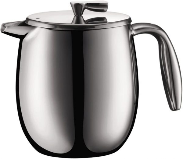 Bodum Columbia Double Wall Coffee Maker, Stainless Steel - 4-Cup (0.5 L), Matt