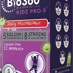 Bio360 Kidz Pro-5 (5 Billion Bacteria)|from Natures Aid|Children's Microbiotic|90g Powder
