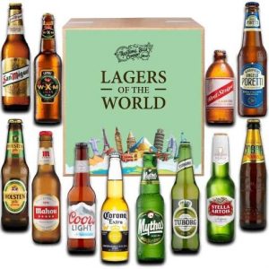 Lagers Of the World - case of 12 Premium bottled beers An ideal beer gift for men and women - by Traditional Beer Company