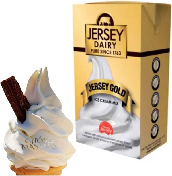 Ice Cream Mix - Soft Serve - Jersey Gold Ice Cream Mix- Superior Creamy Taste - Use At Home or Commercially - 1L