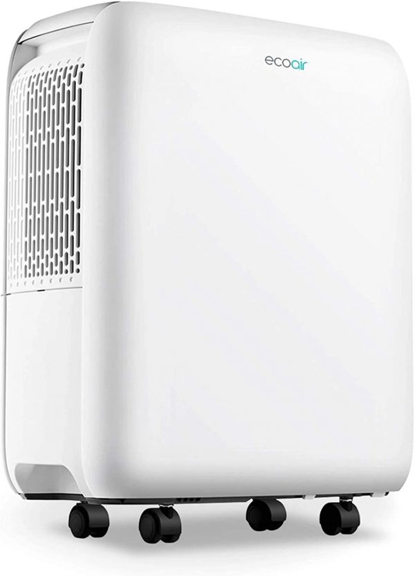 EcoAir DC12 MK2 Dehumidifier | 11L/Day | Bedroom, Living Room Dehumidifier | 24H Timer | Continuous Drainage | Digital Hygrometer Display | Laundry Drying | 1.7L Water Tank