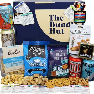 Craft Beer Gift Set Hamper for Men from The Bundle Hut: Pub in a Box Includes 4 Craft Beer Cans, Snacks and a Pub Quiz Game - Birthday Gift for Him, Beer...