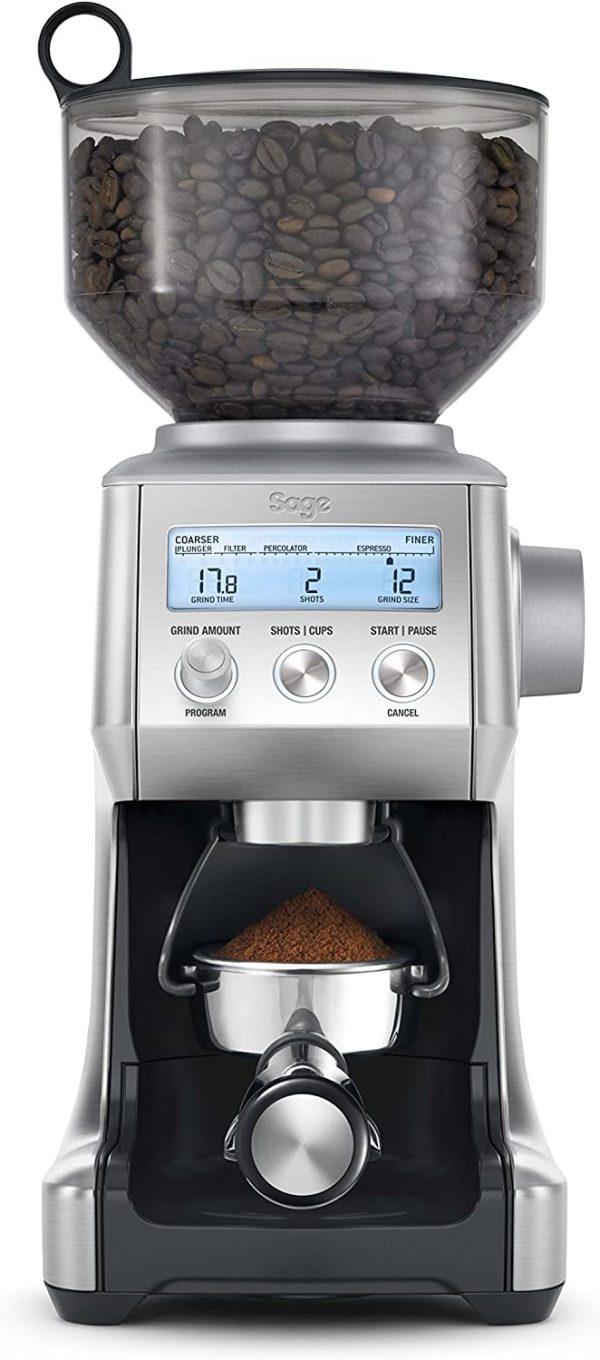 Sage BCG820BSSUK the Smart Grinder Pro Coffee Grinder - Silver