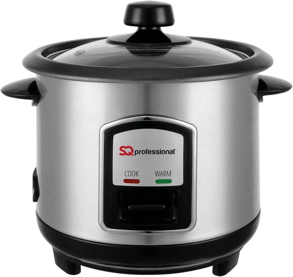 SQ Professional Lustro Rice Cooker Electric with Automatic Cooking, Warmer Function Cook Healthy Rice with Removable Non-Stick Bowl, Measuring Cup &...