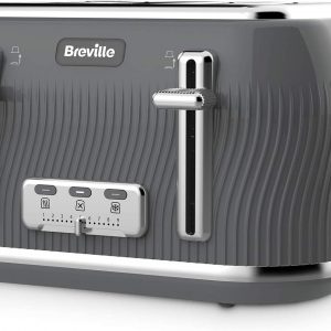 Breville Flow 4-Slice Toaster with High-Lift & Wide Slots | Grey | VTT892