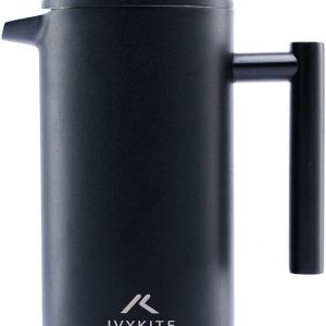 IvyKite 1l Stainless Steel French Press - Insulated Cafetiere With Measuring Spoon And Multi-level Filtration System For Home, Office And Travel - Double...