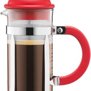 BODUM Caffettiera 3 Cup French Press Coffee Maker, Red, 0.35 l, 12 oz