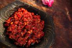 Traditional home-made rose harissa - morrocan red hot chilles paste