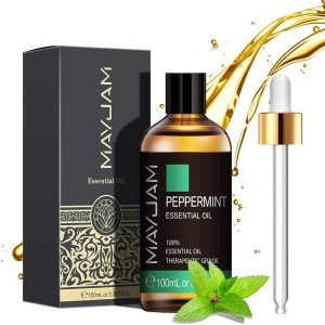 MAYJAM Peppermint Essential Oils 100ml, 100% Pure Natural Essential Oils, Therapeutic-Grade Aromatherapy Essential Oil, Fragrance Oils for Diffuser,...