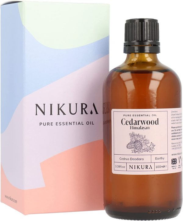 Nikura Cedarwood (Himalayan) Essential Oil | Moth Repellent, Pests, Study Focus, Acne | Essential Oils for Diffusers for Home, Aromatherapy, Candle Making,...