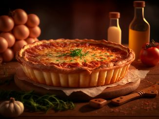Discover the classic French dish: Quiche Lorraine, made with savory ham, eggs, and cheese filling in a crispy crust. Perfect for any mealtime
