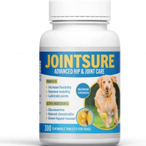 JOINTSURE Joint Support Supplements for Dogs – 300 Tabs, Aids Stiff Joints, Supports Joint Structure & Maintains Mobility in Adult/Senior Dogs |...