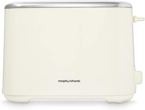 Morphy Richards Equip Cream 2 Slice Toaster - Defrost And Reheat Settings - 2 Slot - Stainless Steel - 222065