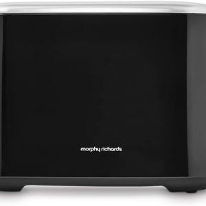 Morphy Richards Equip Black 2 Slice Toaster - Defrost And Reheat Settings - 2 Slot - Stainless Steel - 222064