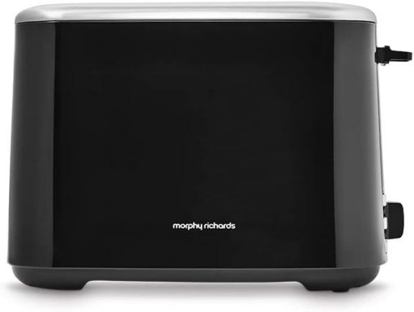 Morphy Richards Equip Black 2 Slice Toaster - Defrost And Reheat Settings - 2 Slot - Stainless Steel - 222064