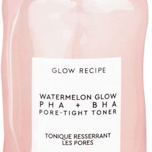 Glow Recipe Mini Watermelon Glow BHA + PHA Pore-Tight Facial Toner - Mild Exfoliating Toner with Hyaluronic Acid, Cactus Water, Soothing Cucumber + Tea Tea Extract, Travel-Size (40ml / 1.35oz)
