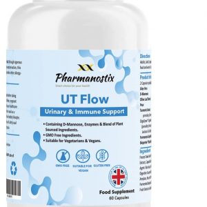 UT Flow Urinary 60 Capsules - Bladder Biofilm Support- D-Mannose, Digestive Enzymes and Selected Botanicals for Systemic Urinary, Bladder Wall and Immune...