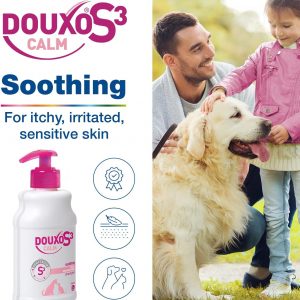 DOUXO S3 CALM - Shampoo - Dog & Cat Hygiene - Itchy Irritated Sensitive Skin - Soothes and Hydrates - Hypoallergenic fragrance - Veterinary Recommended - 200ml