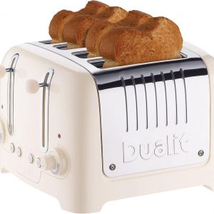 Dualit 2 Slice Lite Toaster | 1.1kW Toasts 60 Slices an Hour | Polished with High Gloss Black Trim | Bagel & Defrost Settings | 36 mm Wide Slots | 26205