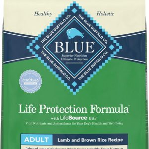 Blue Buffalo Life Protection Formula Natural Adult Dry Dog Food, Lamb and Brown Rice 30-lb