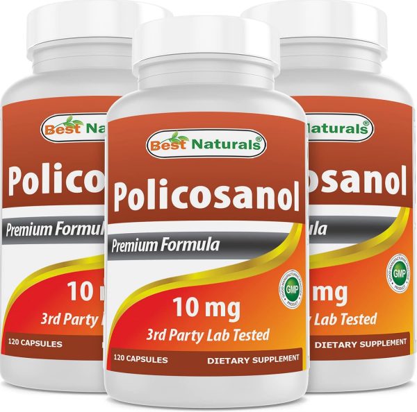 Best Naturals Policosanol 10 mg 120 Capsules (120 Count (Pack of 3))