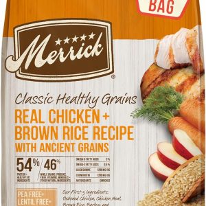 Merrick Classic Healthy Grains Dry Dog Food Real Chicken & Brown Rice Recipe with Ancient Grains - 33 lb. Bag