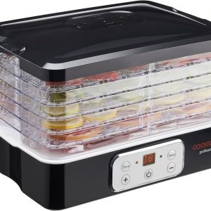 Cooks Professional Food Dehydrator | Food Dehydrators with Trays | Fruit Dryer Machine for Home | Adjustable Temperature Control and Timer 240W | (5 Tier)
