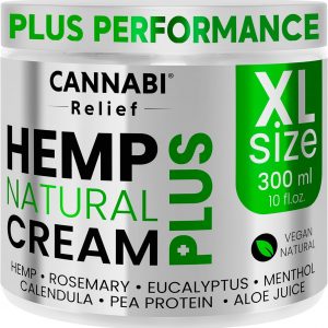 HEMP CREAM PLUS XL 300 ml Ultimate Sports & Gym Essential | Fast Acting Extra Strength Cream for Gym-Goers, Sportspeople | Perfect for Athletes |...