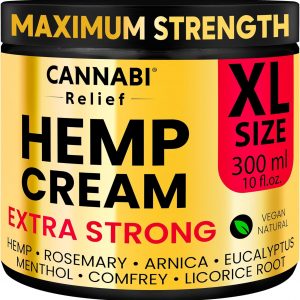 HEMP CREAM EXTRA STRONG PREMIUM High Strength Fast Absorption Formula 300 ml | Hemp Oil Menthol Rosemary Calendula | Gel for Joint Muscle Neck Shoulders...