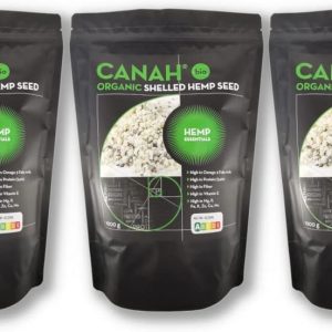 Canah® Organic Hemp Seed Raw Shelled (Hulled) Hearts 3x1000 g – Vegan, High in Protein, Fiber, Omega 3 & Omega 6, Amino Acids, Vitamins and Minerals,...