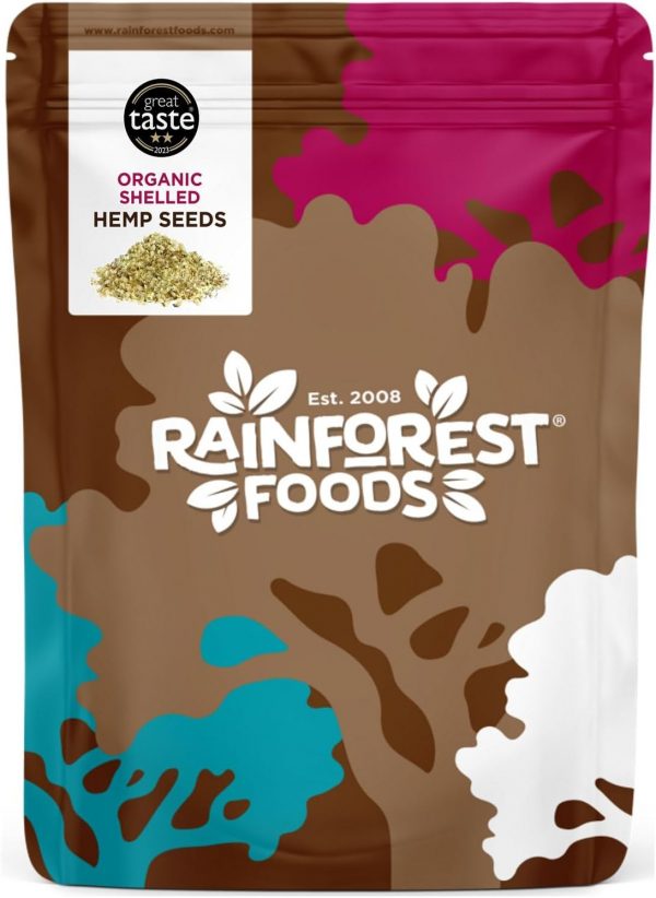 Rainforest Foods Organic Shelled Hemp Seeds 1.8kg