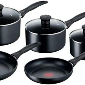 Tefal Induction Non-Stick Cookware Set, 5 Pcs - Black (G155S544)