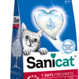 Sanicat - Classic cat litter with Aloe Vera | 7-day odour control | Fast absorption | product for your pet’s hygiene | Keep Your Home Clean | 4L capacity