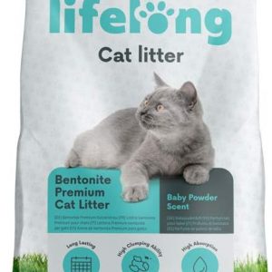 Amazon Brand - Lifelong Bentonite Premium Cat Litter Baby Powder Scent, 10L (Pack of 1)
