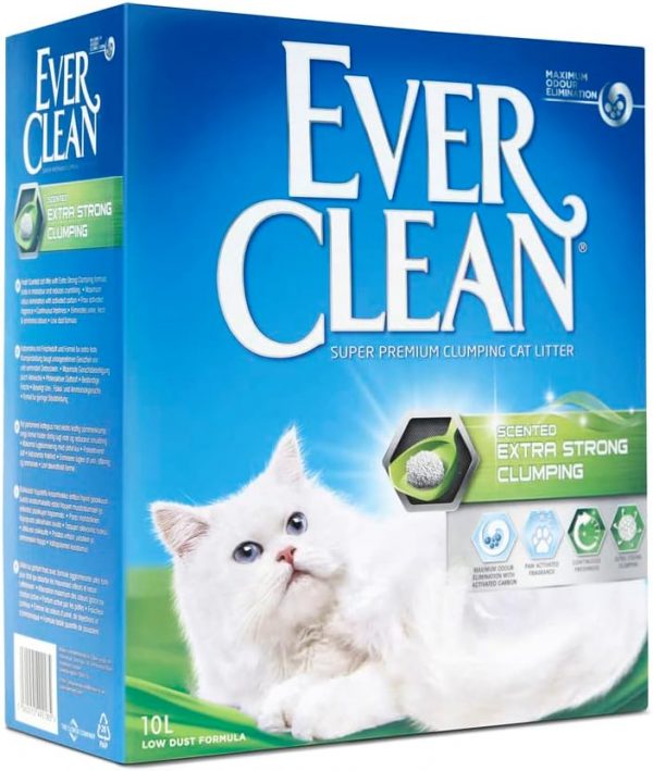 Ever Clean Clumping Cat Litter, Extra Strong Clumping Cat Litter, Scented for Long-lasting freshness, 10L