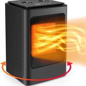 Space Heater, Portable Heater Fast Heating, Energy-Saving and Quiet, 65° Oscillating, Adjustable Thermostat, 6 Mode Settings, Fan Heater Suitable for Home,...