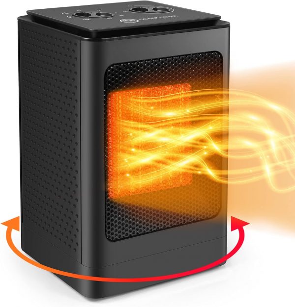 Space Heater, Portable Heater Fast Heating, Energy-Saving and Quiet, 65° Oscillating, Adjustable Thermostat, 6 Mode Settings, Fan Heater Suitable for Home,...