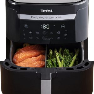 Tefal Easy Fry Dual Zone Digital Air Fryer, 2 Drawers, 8.3L, 8in1, Uses No Oil, Air Fry, Extra Crisp, Roast, Bake, Reheat, Dehydrate, 6 Portions, Non-Stick,...