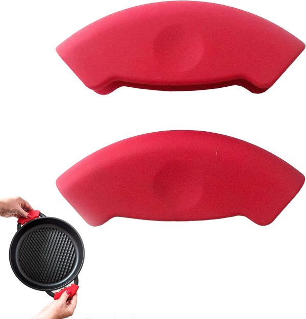 Jean-Patrique Grill Pan Silicone Handles for The Whatever Pan - Red