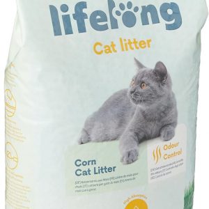 Amazon Brand - Lifelong Clumping Corn Cat Litter, Unscented, 10 L
