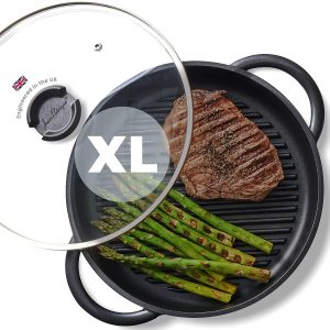 Jean-Patrique The Whatever Pan XL Cast Aluminum Griddle Pan for Stove Top - Lighter Than Cast Iron Skillet Pancake Griddle with Lid - Non-Stick Stove Top...